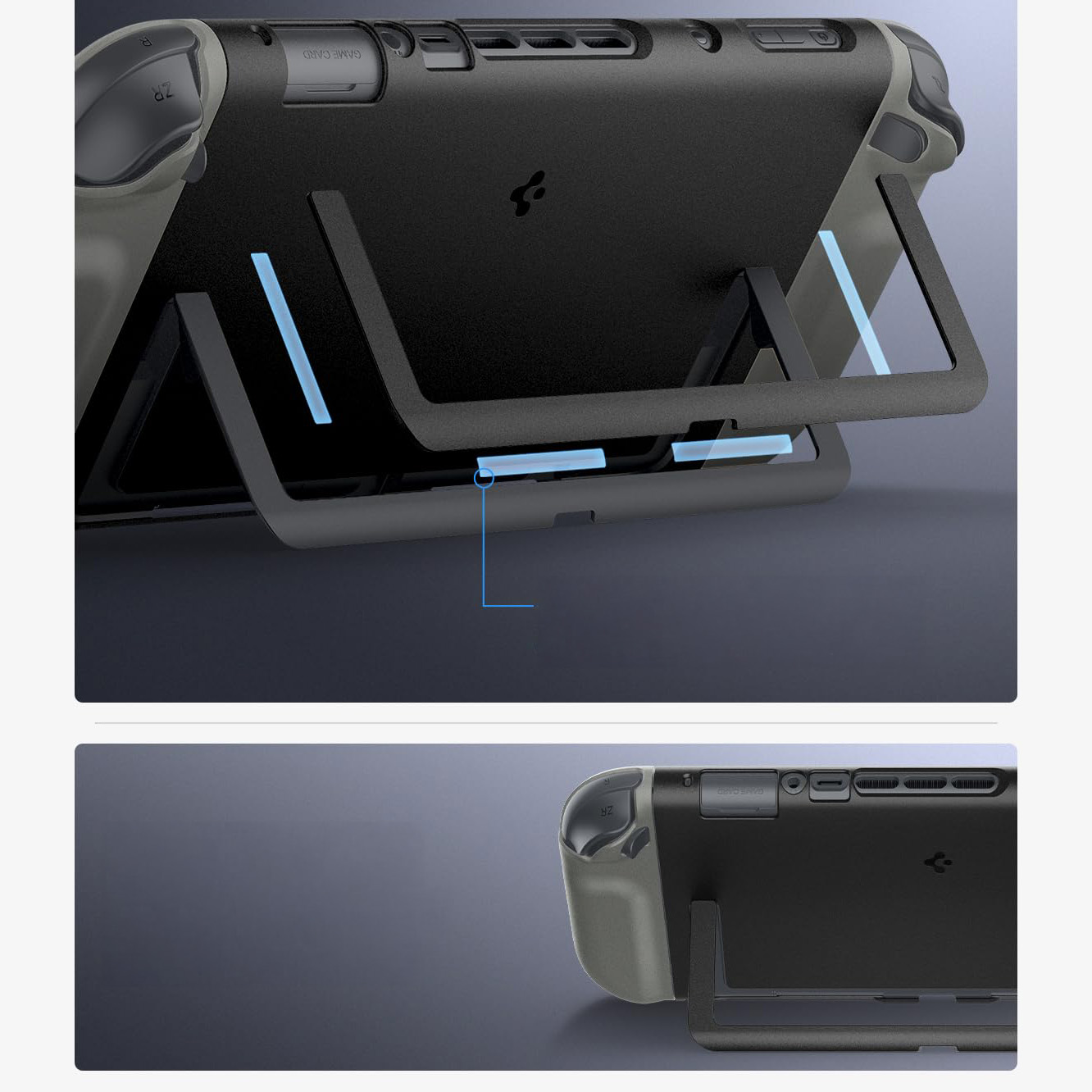 Etui Spigen Nano Pop do Nintendo Switch 2, czarno-szare